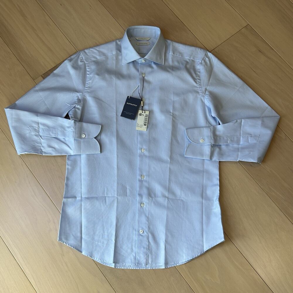 SuitSupply Redline Slim Fit Button Up Shirt Long Sleeve Men’s 38/15